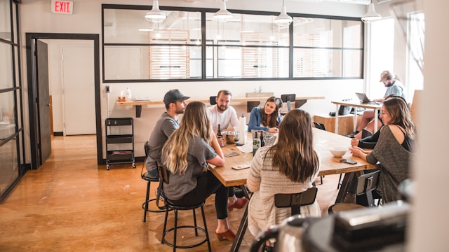 Team meeting in a modern office